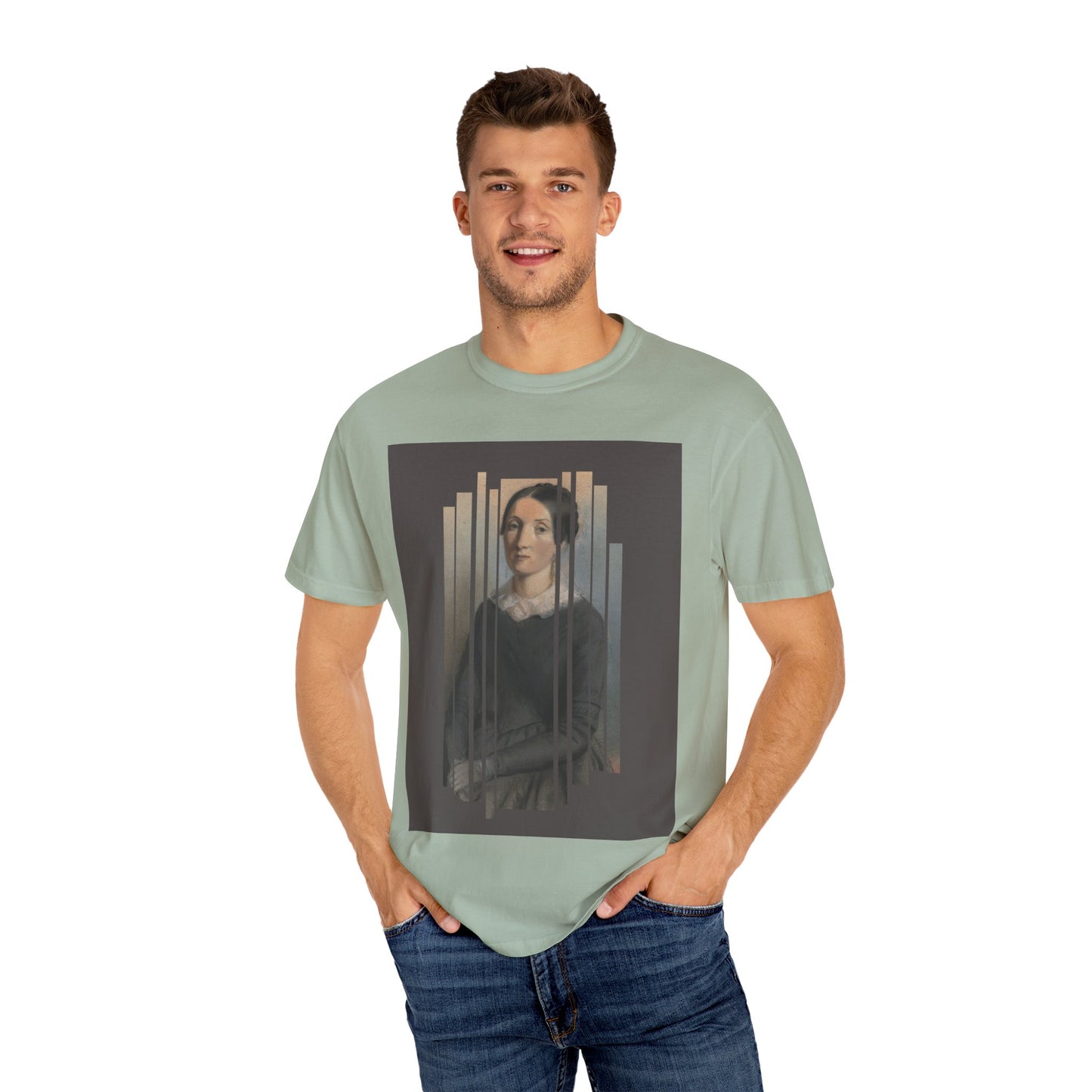 Vintage Aesthetic Art Tee, Unisex Garment-Dyed T-shirt with Artistic Design, Casual Wear, Gift for Art Lovers, Trendy Graphic Shirt