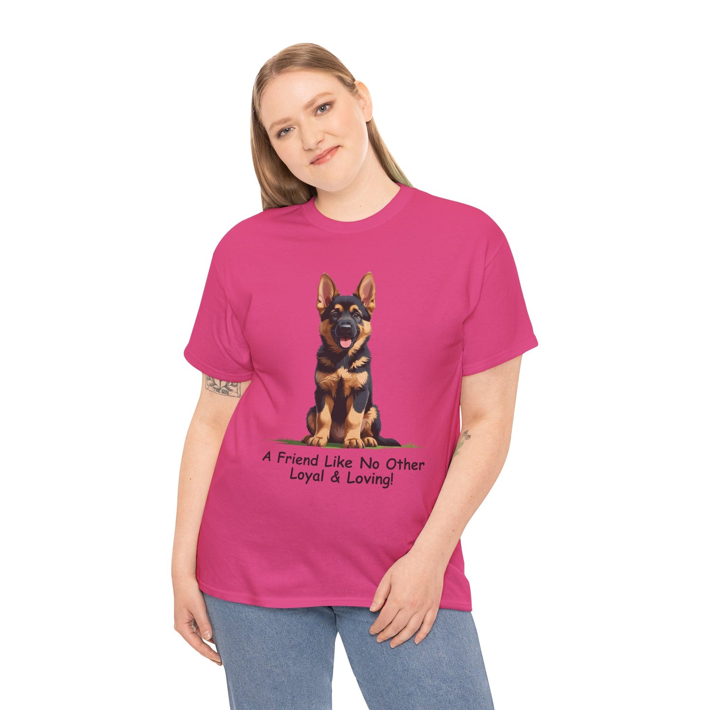 Adorable German Shepherd Puppy Lover Tee: A Friend Like No Other, Dog Owner Gift, Dog Mom Shirt, Gifts for Animal Lovers, Unisex Cotton T-shirt