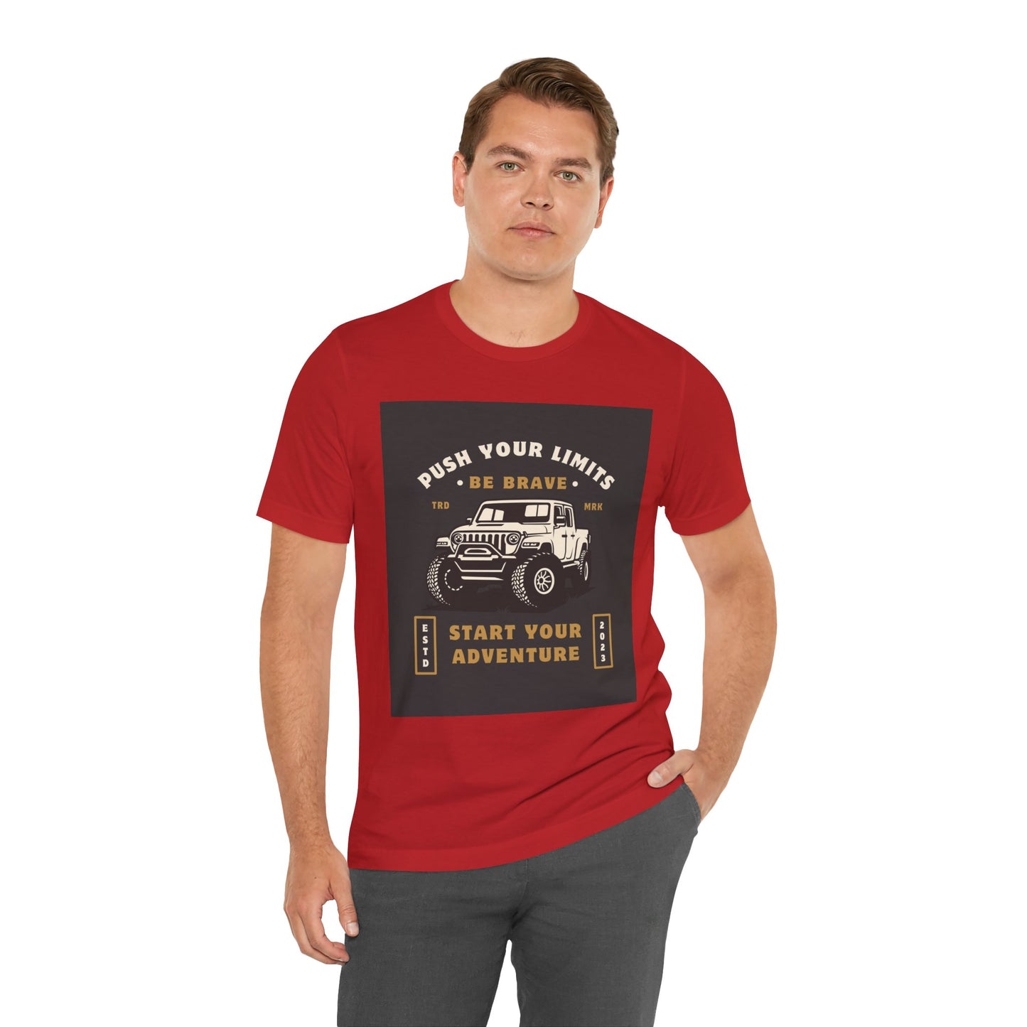 Push Your Limits Adventure-Inspiring Unisex Jersey Tee, Outdoor Shirt, Motivational T-Shirt, Gift for Adventurers, Hiking Apparel, Travel Tee