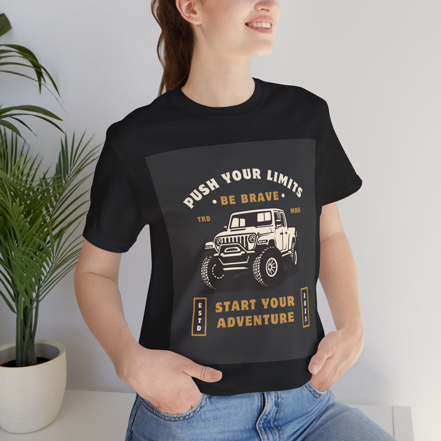 Push Your Limits Adventure-Inspiring Unisex Jersey Tee, Outdoor Shirt, Motivational T-Shirt, Gift for Adventurers, Hiking Apparel, Travel Tee