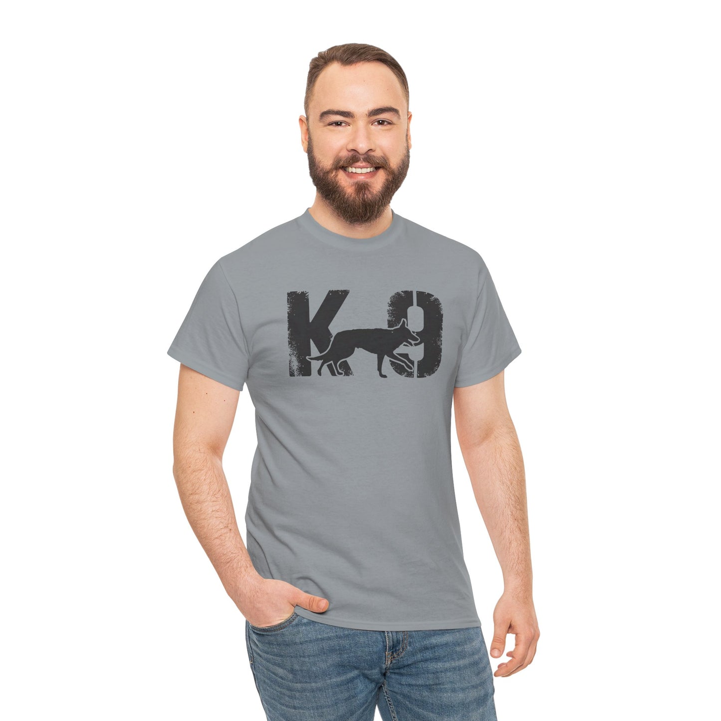 K-9 Dog Lover's Unisex Heavy Cotton Tee | T-Shirt for K-9 Handler | Dog Between K and 9 Design