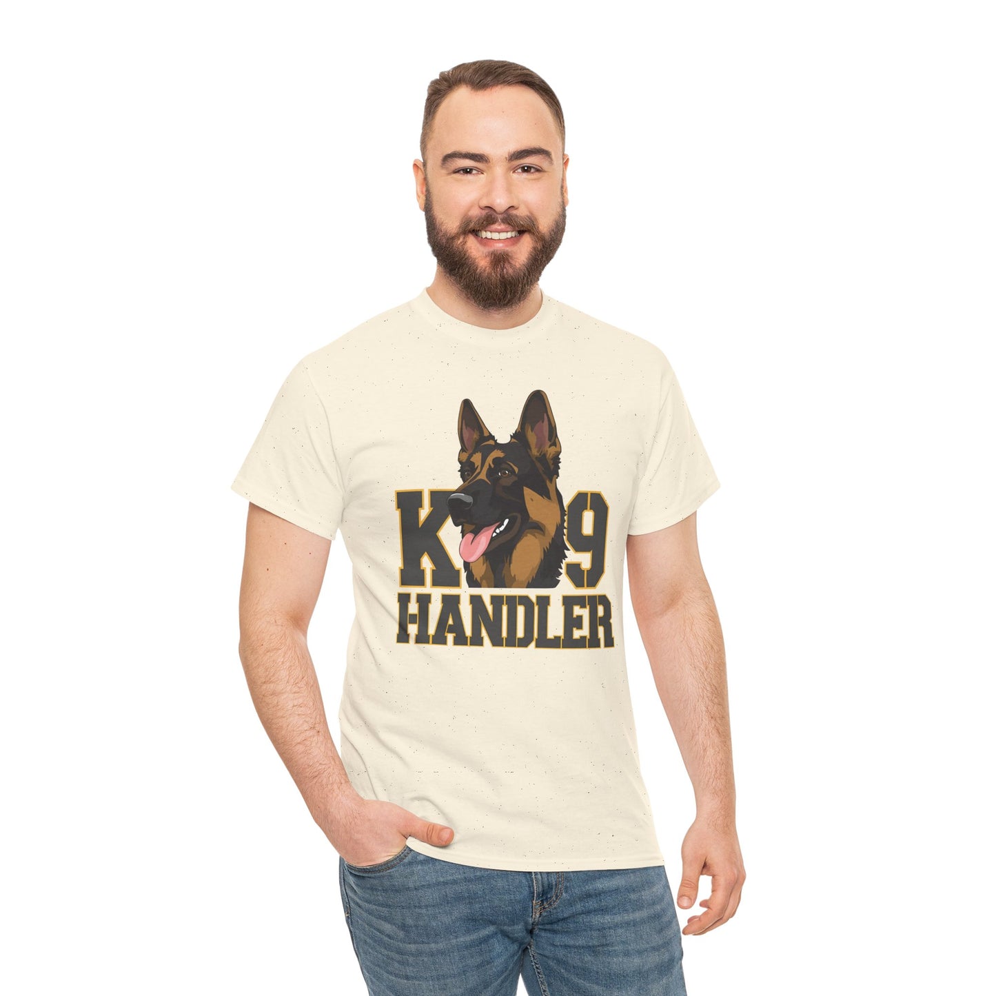 German Shepherd K9 Handler Tee, Perfect for Dog Lovers, Gift for Pet Owners, Unisex Cotton T-Shirt
