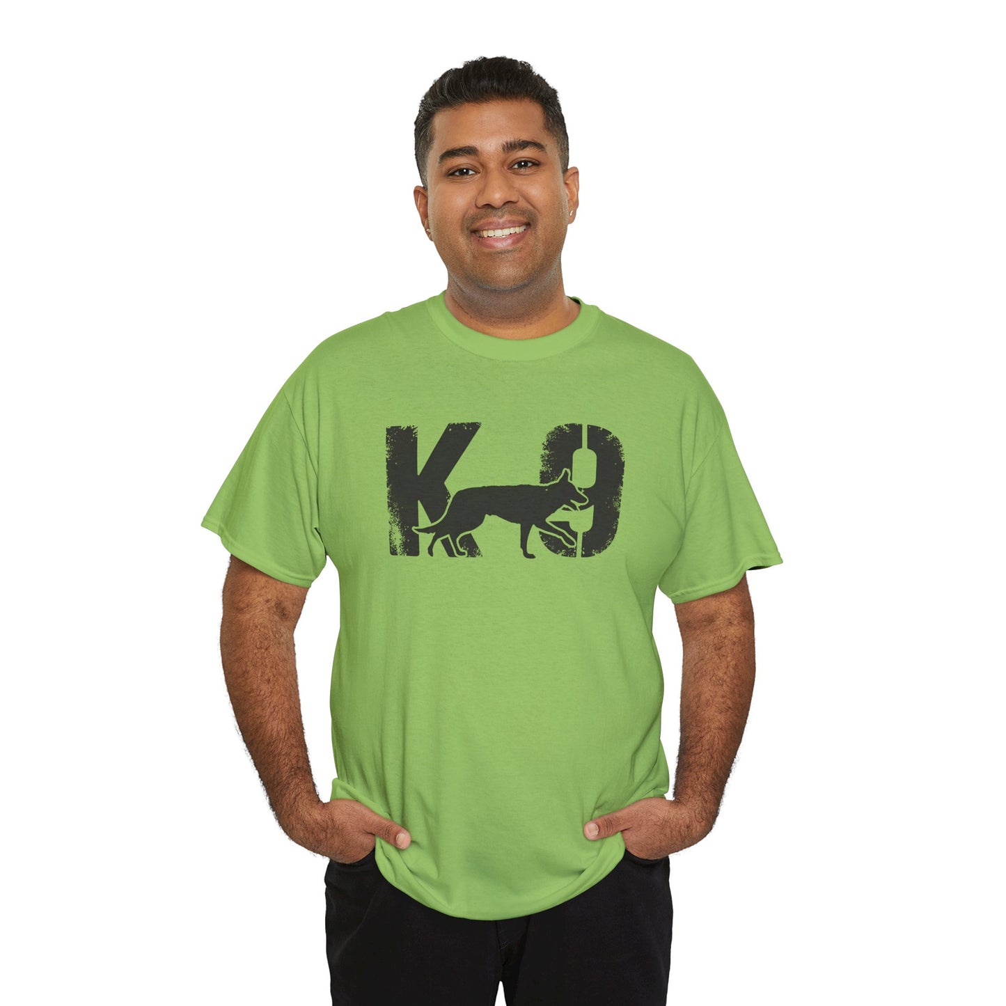 K-9 Dog Lover's Unisex Heavy Cotton Tee | T-Shirt for K-9 Handler | Dog Between K and 9 Design