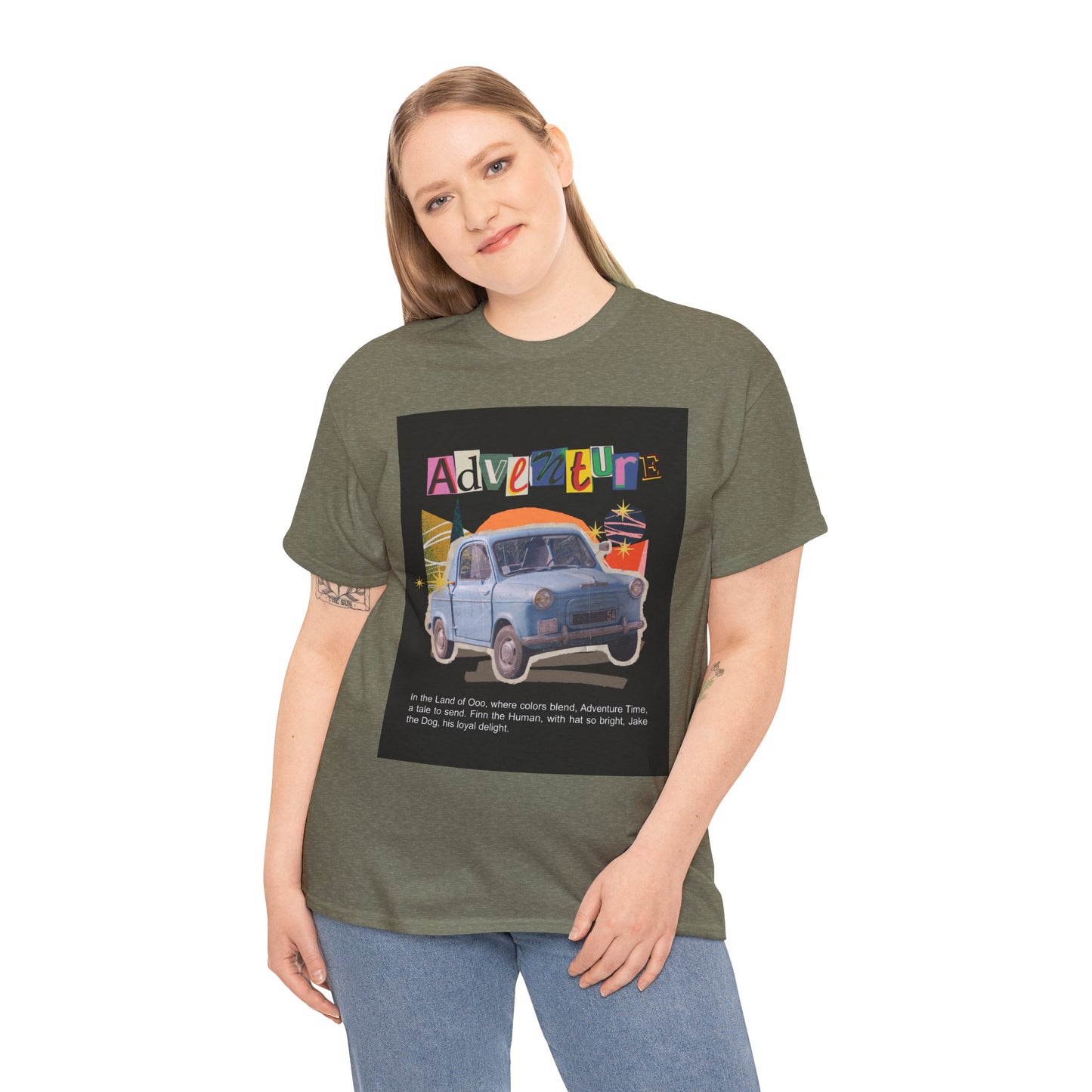 Adventure-Themed Unisex Cotton Tee, Retro Car Graphic Tee, Travel T-Shirt, Gift for Adventurers, Vintage Exploration Top