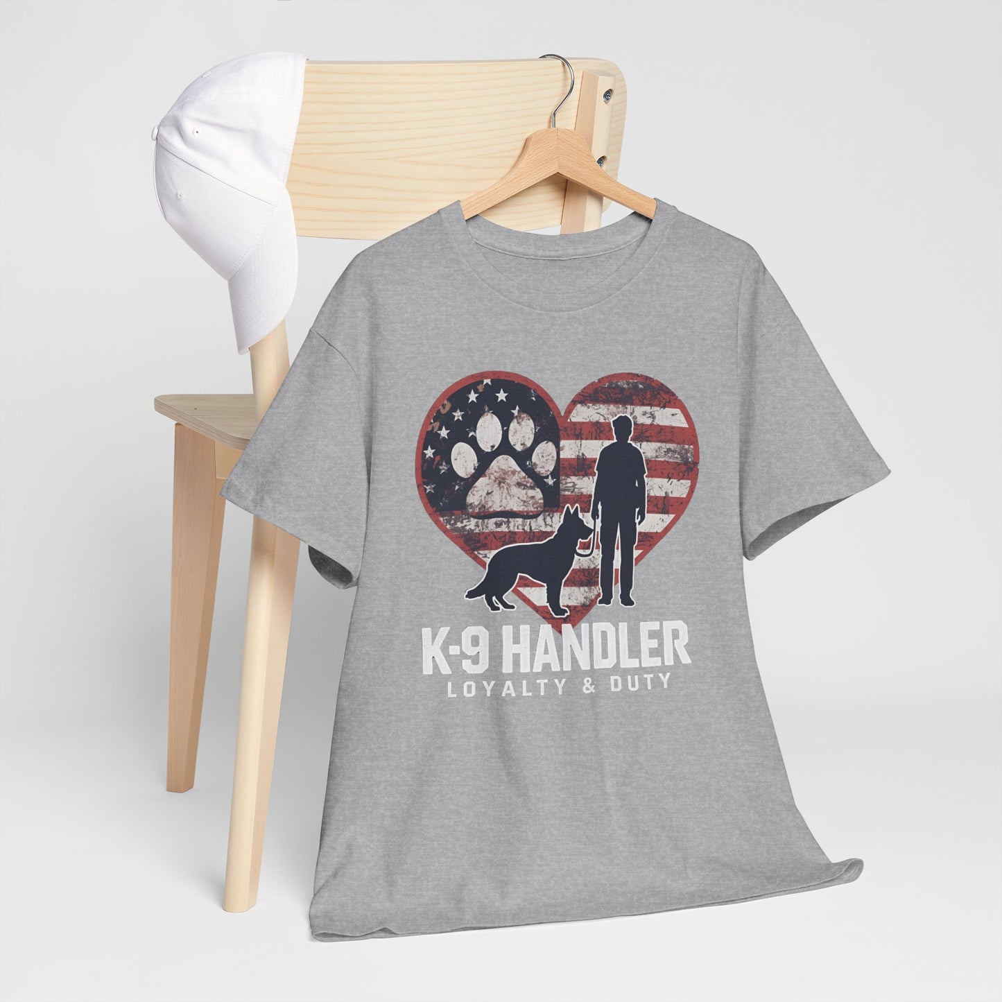 K-9 Handler Heart Tee | Loyalty & Duty T-Shirt | Dog Lover Gift, Police Support Shirt