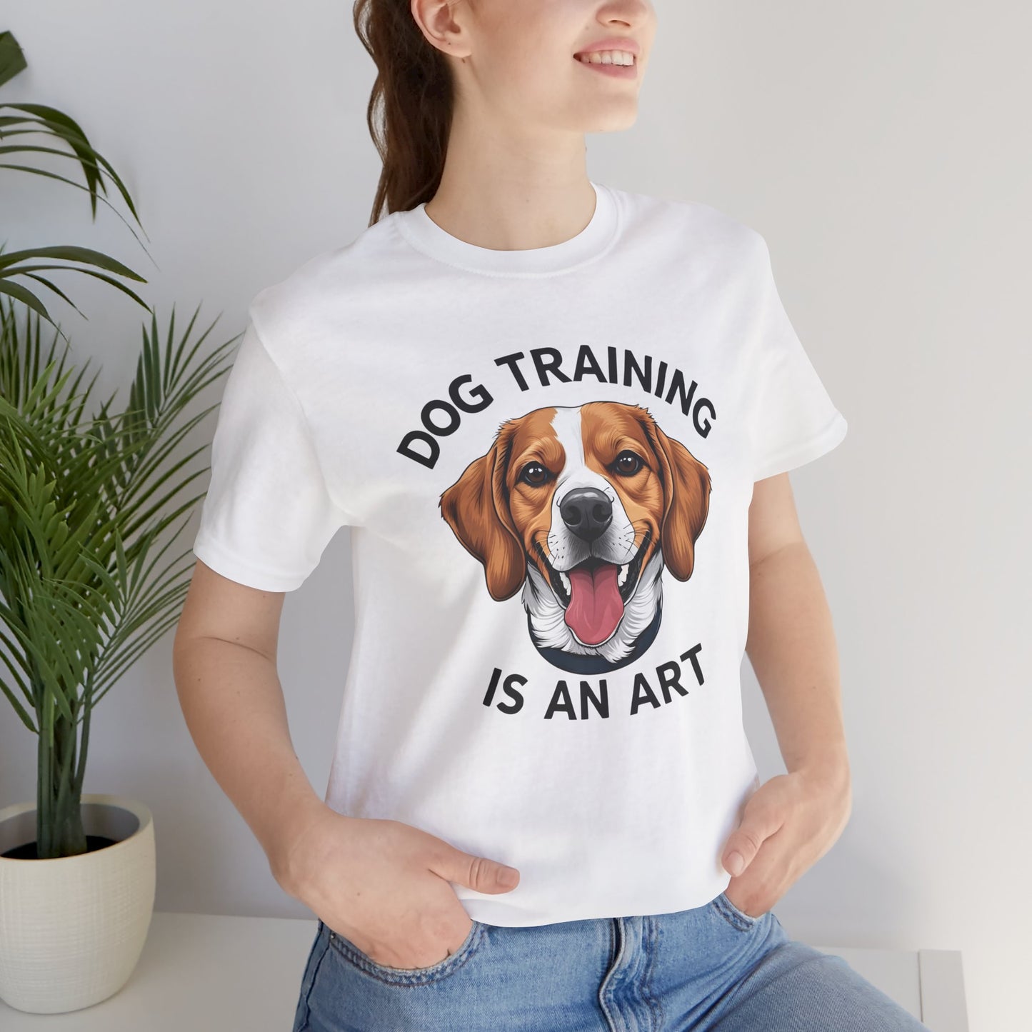 Dog Training is An Art Tee - Unisex Jersey Short Sleeve, Gift for Dog Lovers, Training T-Shirt, Dog Owner Apparel, Cute Canine Shirt