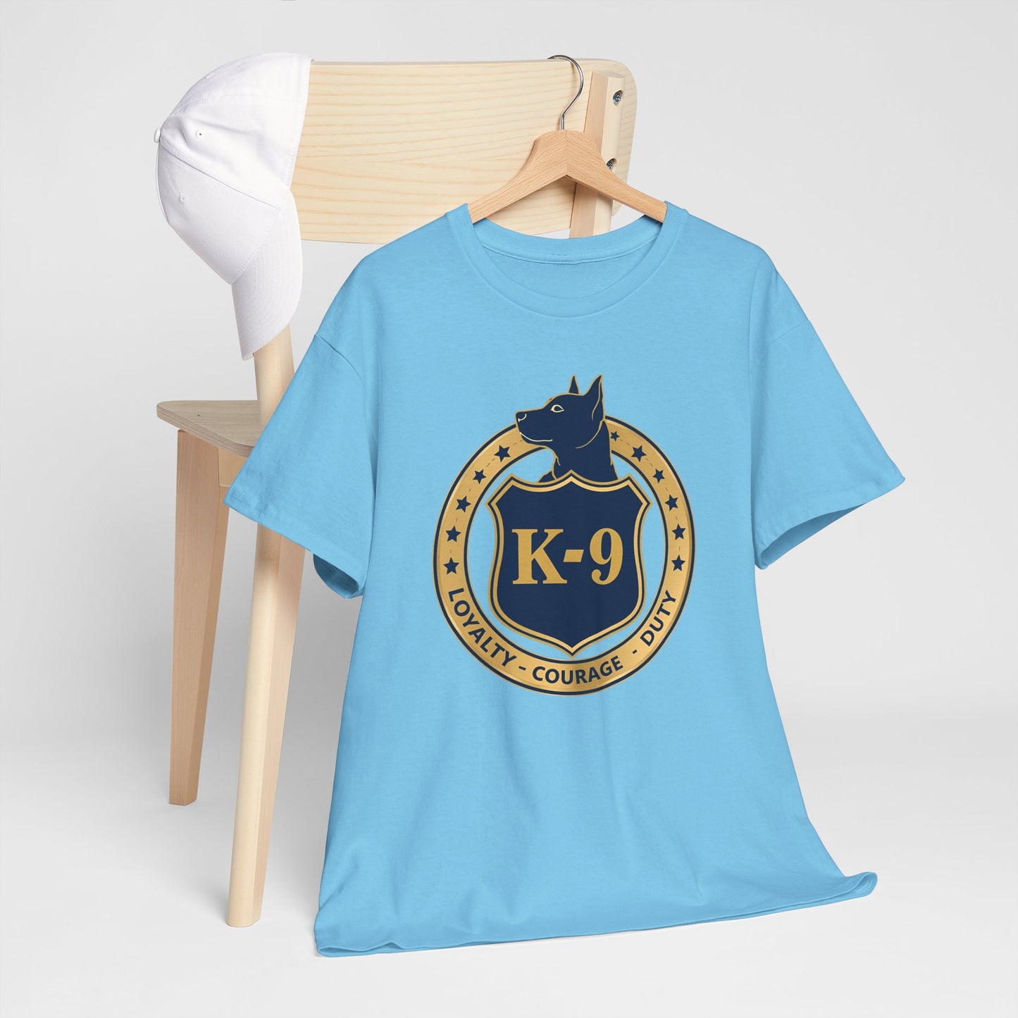 K-9 Police Unisex Heavy Cotton Tee - Loyalty Courage Duty | Dog Lover Gift, Law Enforcement Apparel, Dog Training Shirt