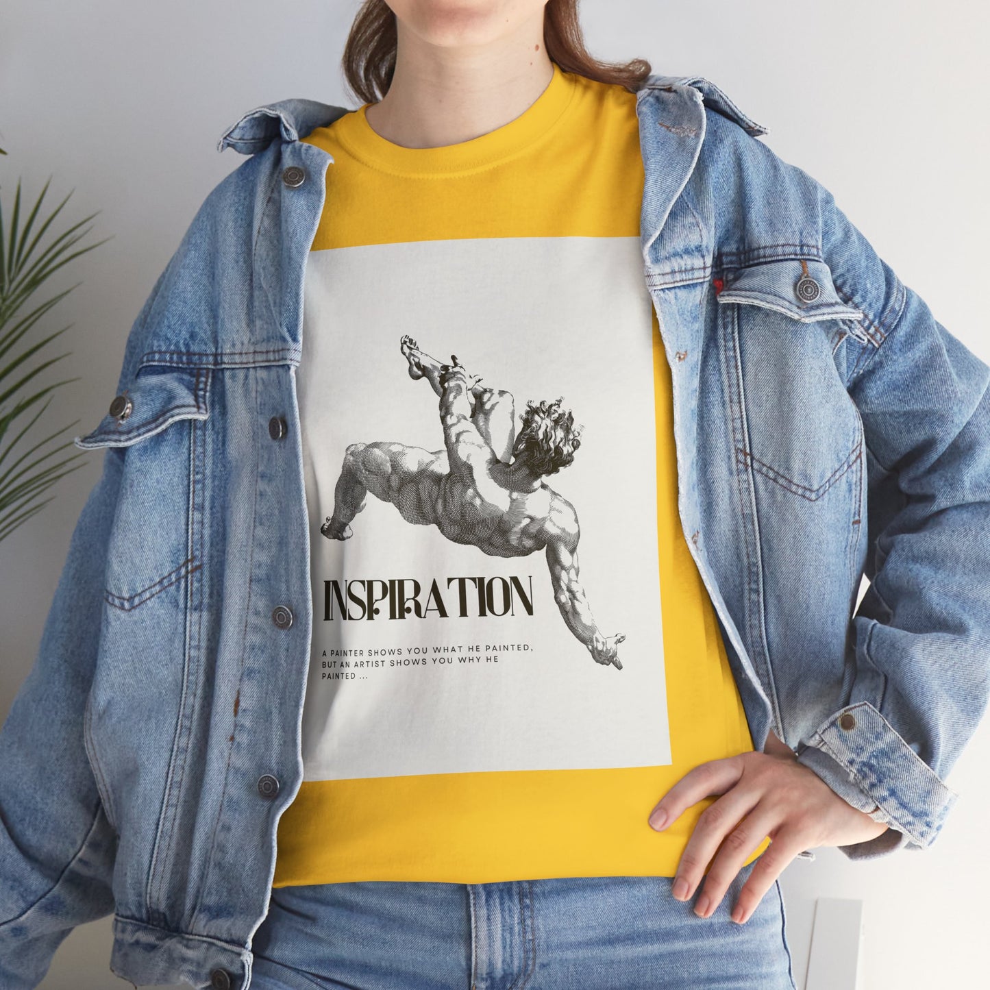 Inspiration Unisex Heavy Cotton Tee, Motivational Shirt, Gift for Artists, Casual Wear, Quote T-Shirt, Birthday Gift