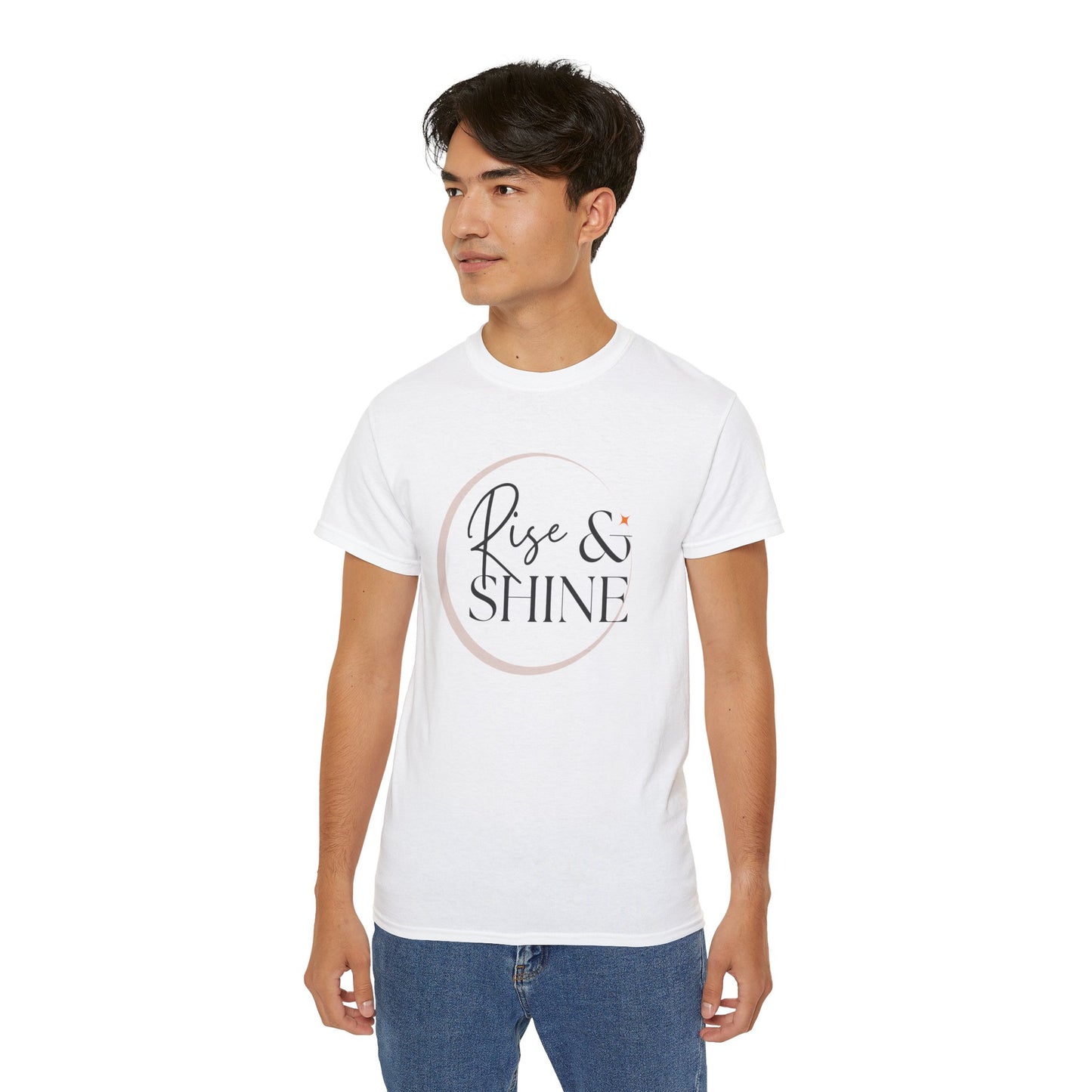Rise & Shine Unisex Ultra Cotton Tee, Motivational Tee, Inspirational Shirt, Gift for Her, Positive Quote T-Shirt, Summer Fashion