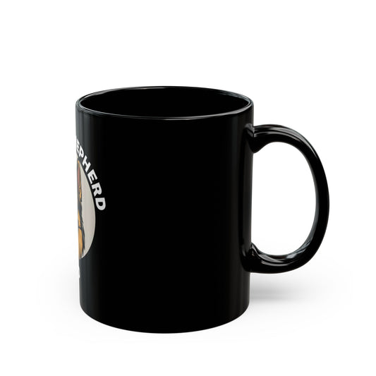 German Shepherd Dad Black Mug - Perfect Gift for Dog Lovers, Pet Owner Collectible, Coffee Cup for Father’s Day, Birthdays, and Holidays