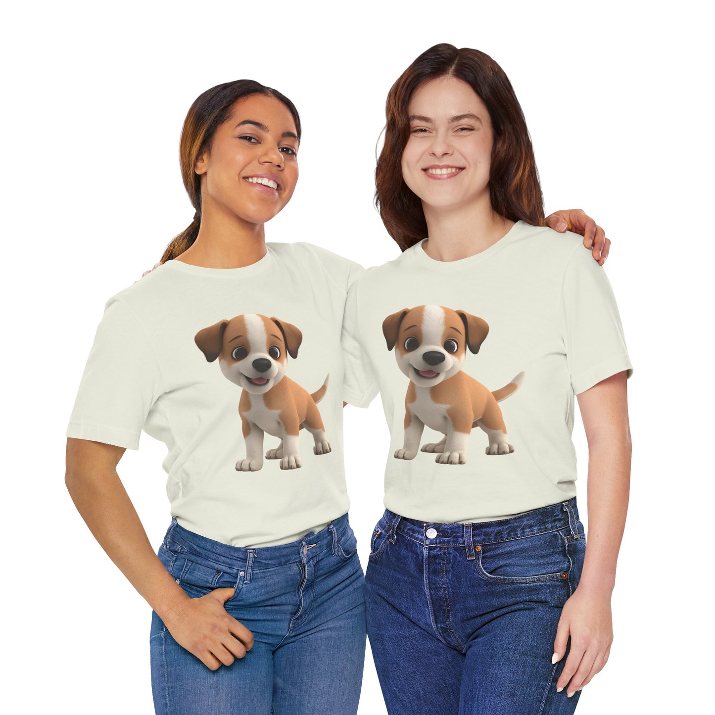Cute Dog 3D Graphic Tee, Fun Animal Shirt, Dog Lover Gift, Playful Fashion Statement