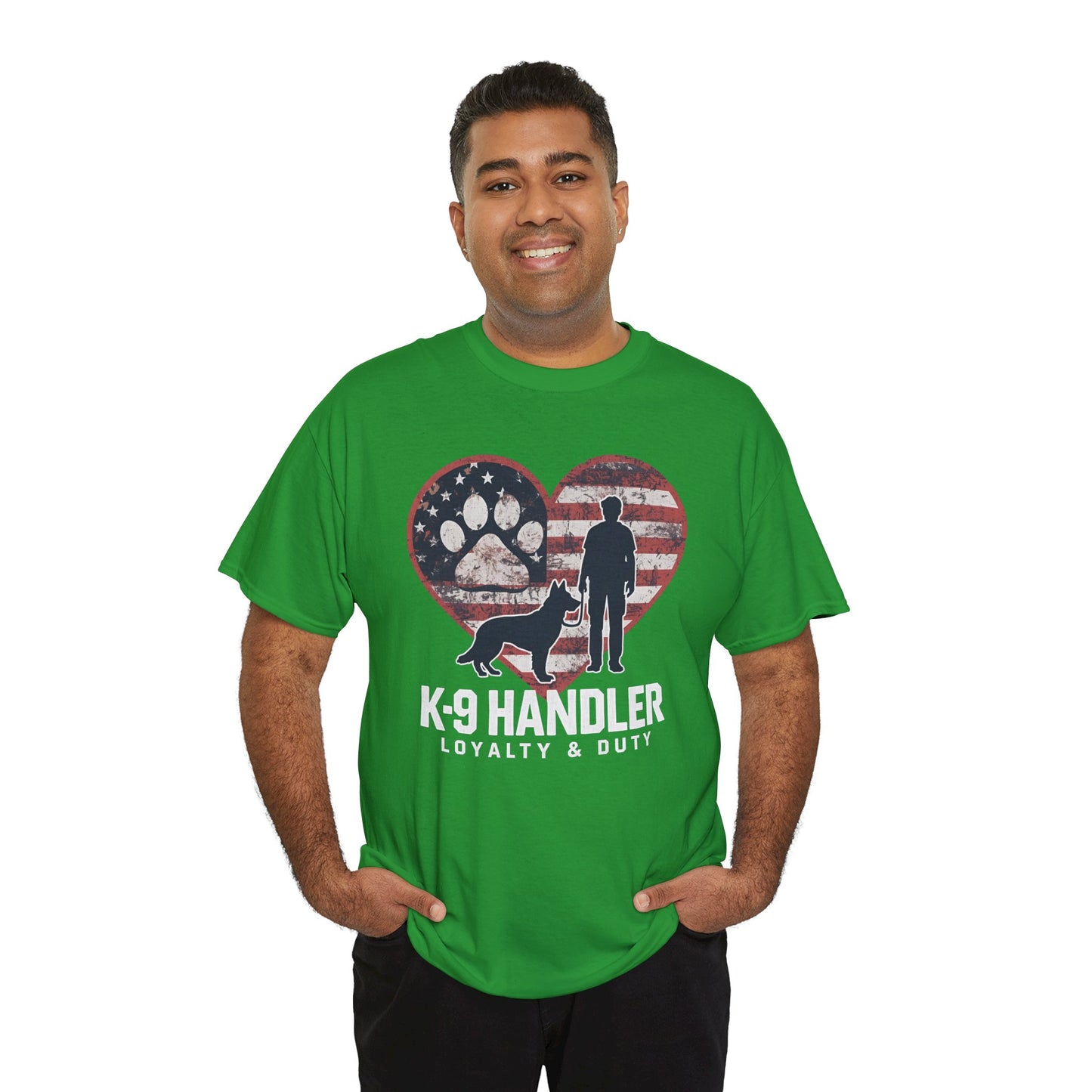 K-9 Handler Heart Tee | Loyalty & Duty T-Shirt | Dog Lover Gift, Police Support Shirt