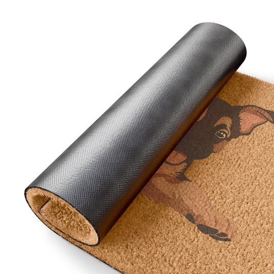 German Shepherd Doormat Featuring Graphic of a Cute Playing German Shepherd Puppy