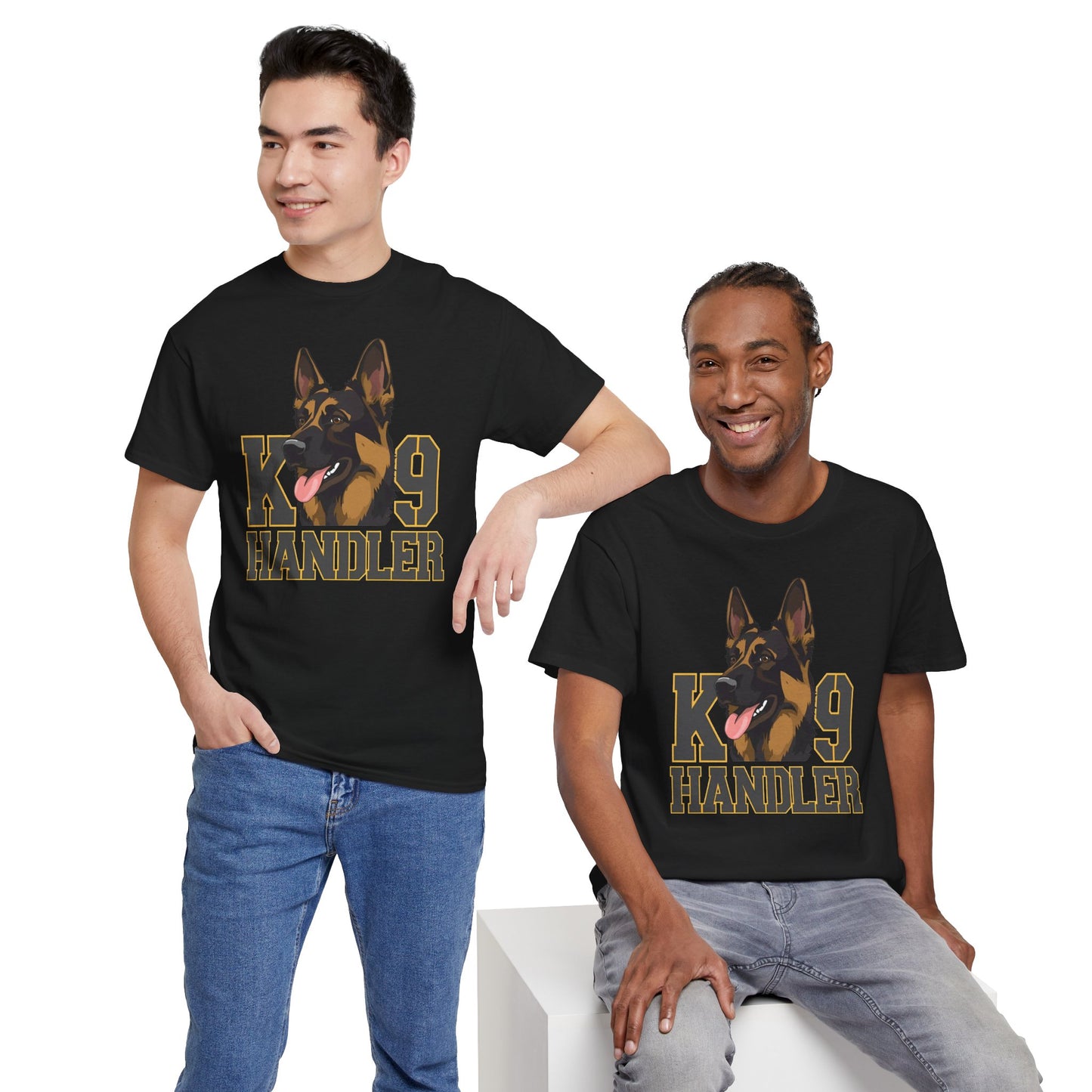 German Shepherd K9 Handler Tee, Perfect for Dog Lovers, Gift for Pet Owners, Unisex Cotton T-Shirt
