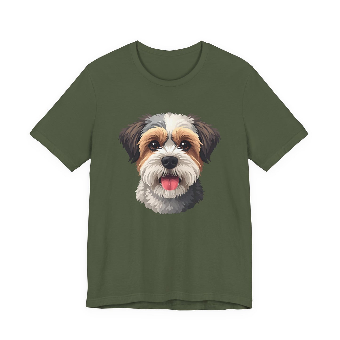 Unisex Dog Lover T-Shirt Featuring a 3D Design of Cute Fluffy Bichon Frise Mix | Gift for Dog Owners
