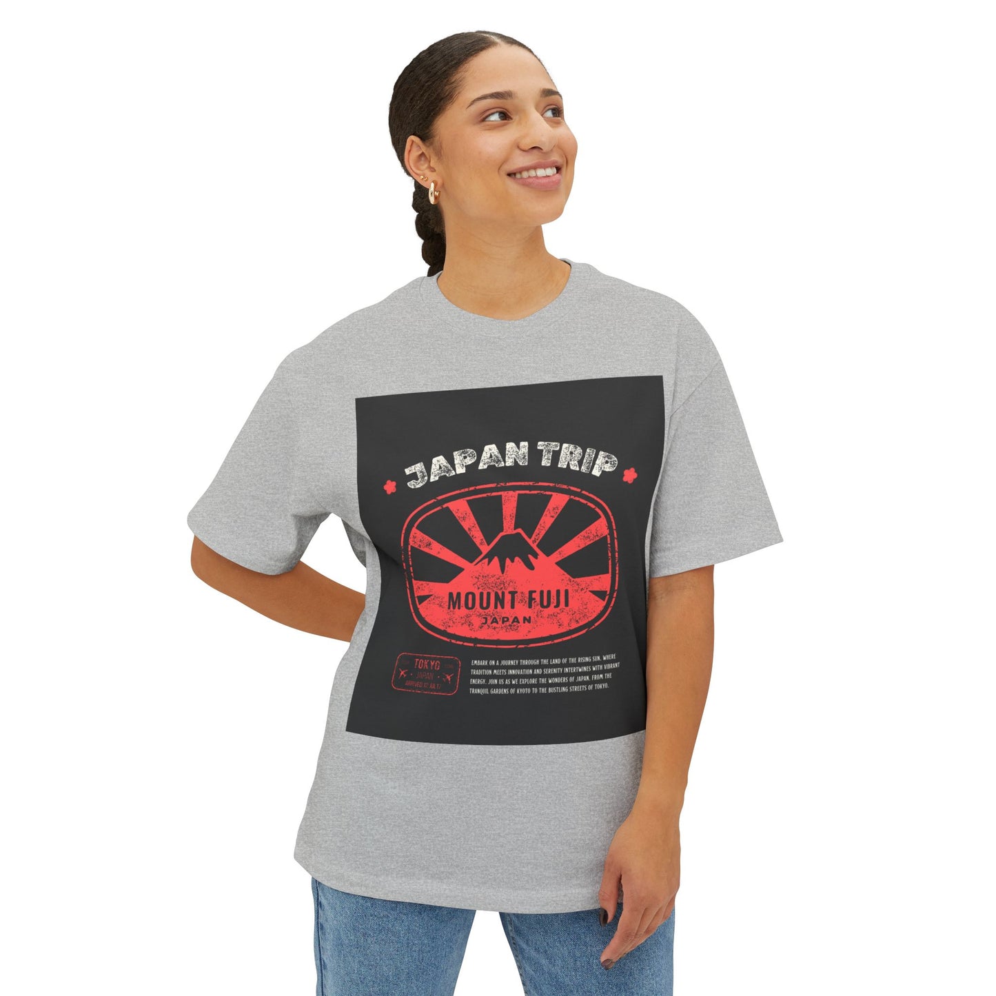 Japan Trip Oversized Tee, Travel Shirt, Unisex Graphic Tee, Mount Fuji Apparel, Casual Summer Top, Vacation Wear, Gift for Travelers