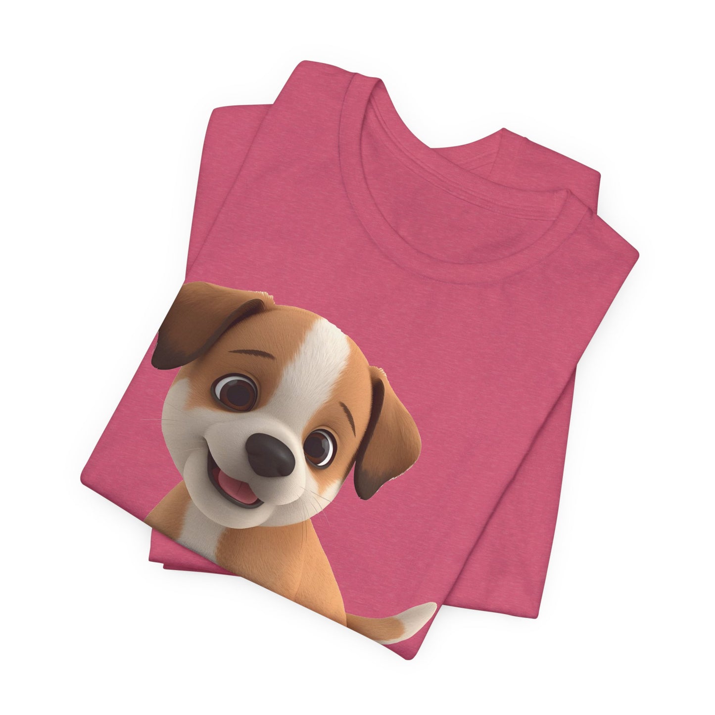 Cute Dog 3D Graphic Tee, Fun Animal Shirt, Dog Lover Gift, Playful Fashion Statement