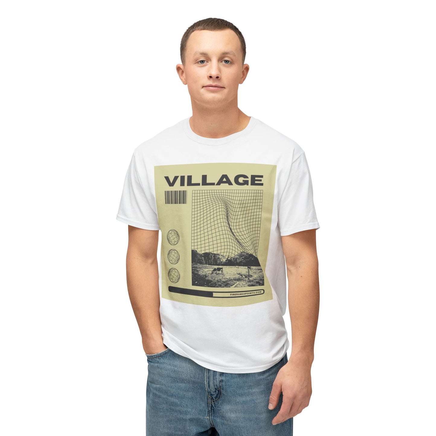 Retro Village Graphic Unisex T-Shirt | Casual Wear, Vintage Style, Gift for Travel Lovers, Graphic Tee, Statement Shirt