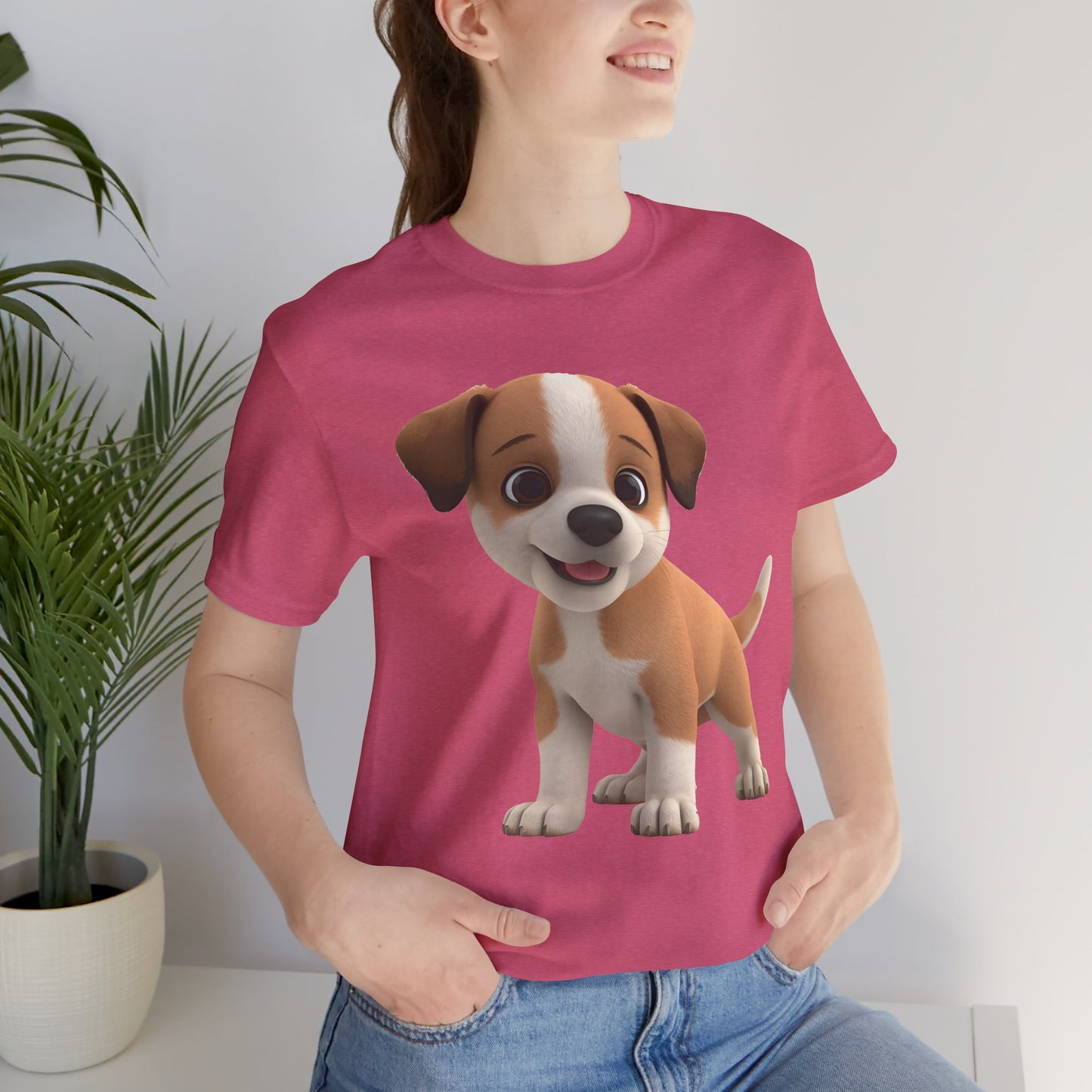 Cute Dog 3D Graphic Tee, Fun Animal Shirt, Dog Lover Gift, Playful Fashion Statement
