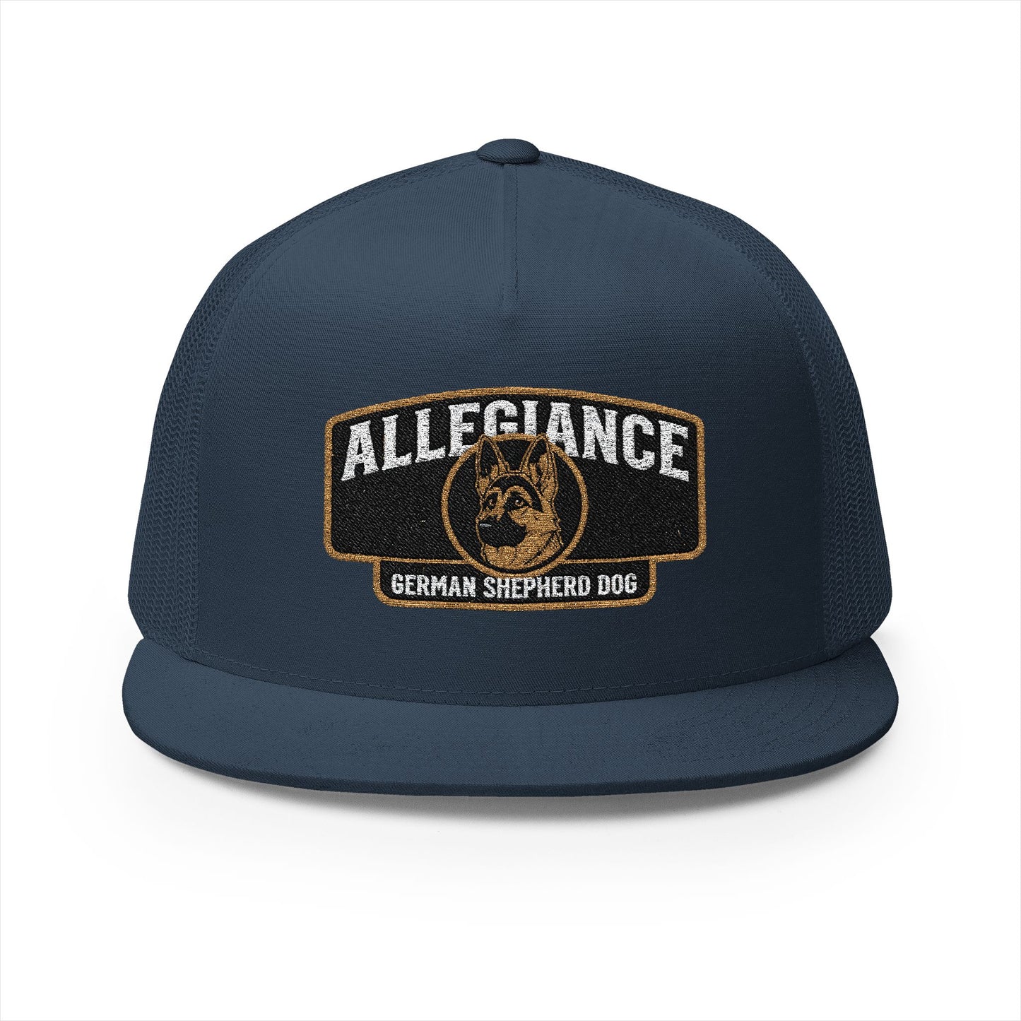 German Shepherd Embroidered 5 Panel Trucker Cap | Allegiance | Perfect Gift for Dog Lovers