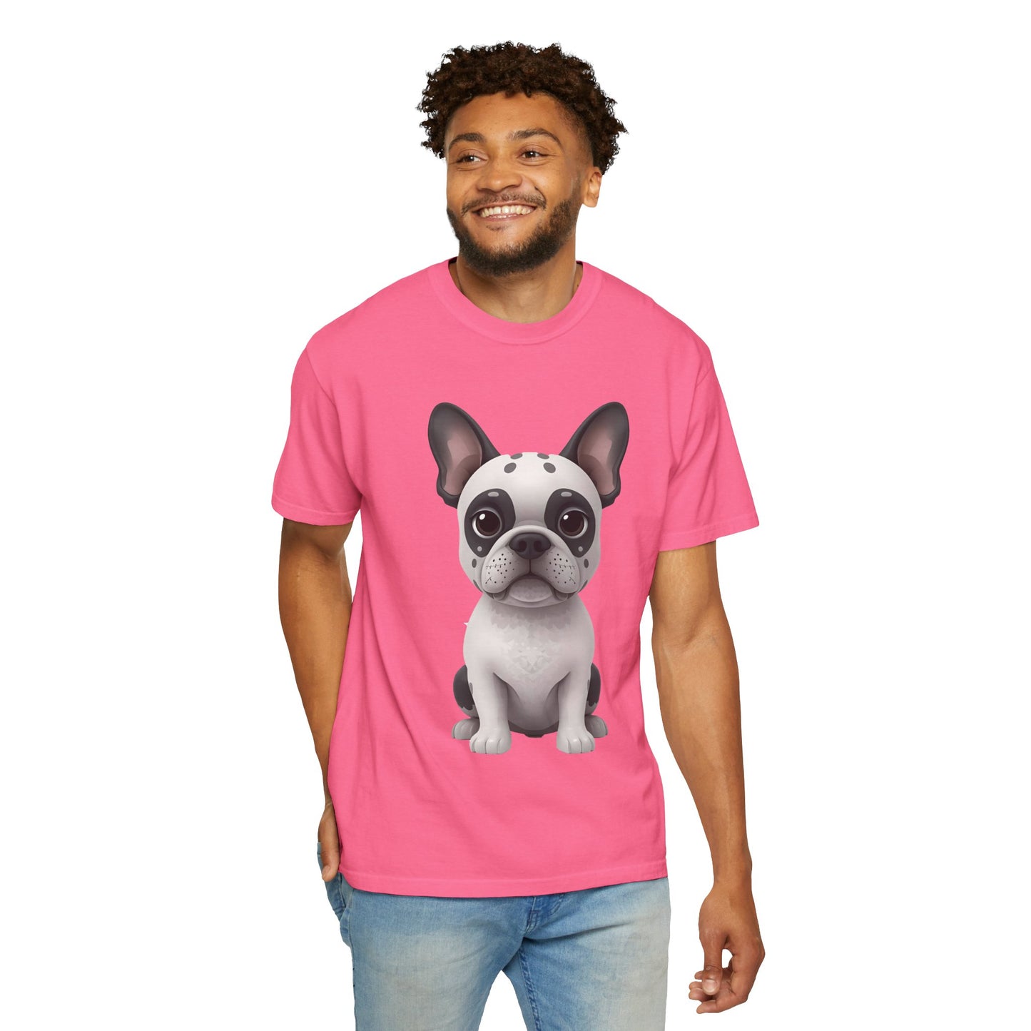 Cute 3D Design French Bulldog Unisex T-shirt, Animal Lover Gift