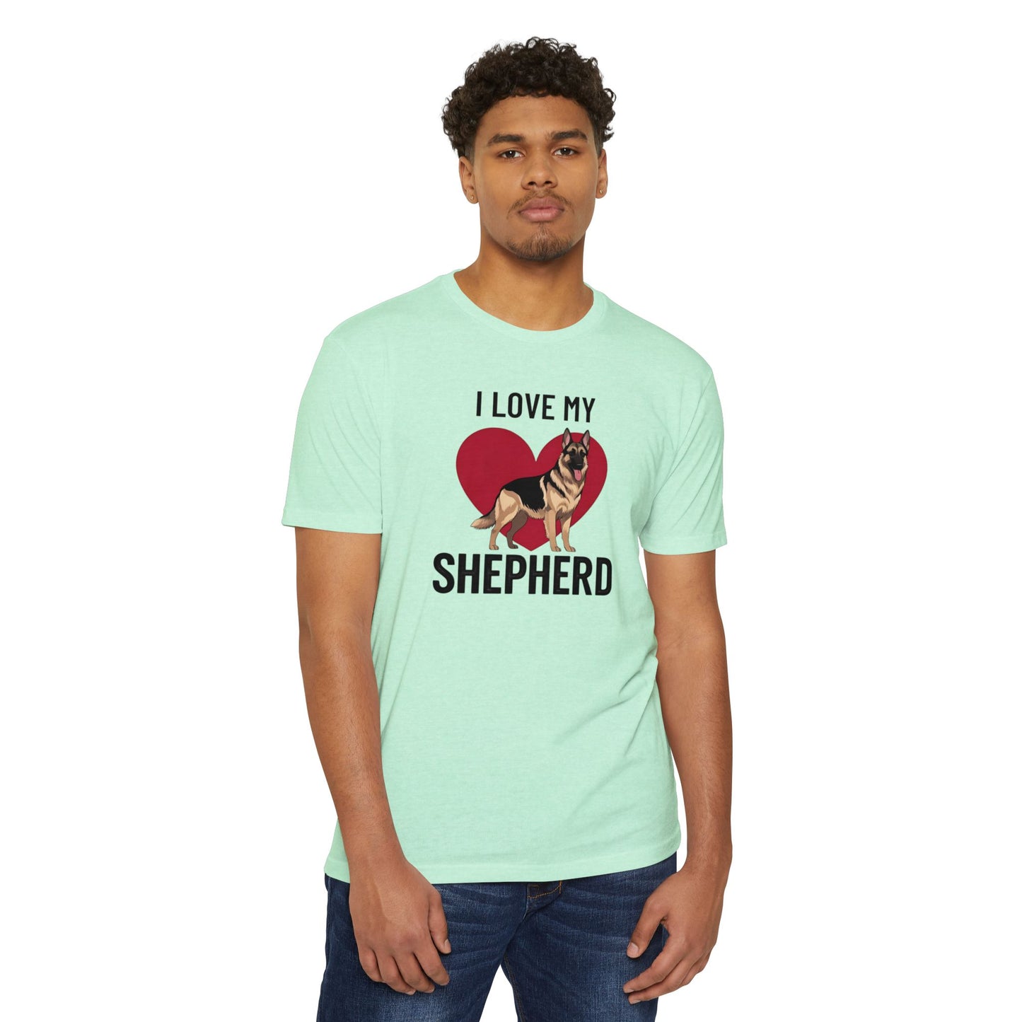 I Love My German Shepherd T-Shirt, Dog Lover Shirt, Pet Owner Tee, Animal Lover Gift, Birthday Gift for Dog Owners, Casual Wear