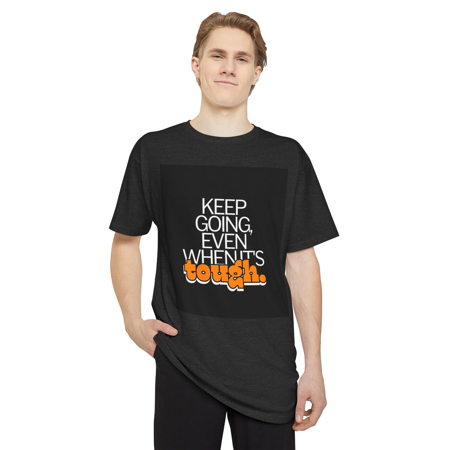 Keep Going Even When ITs Tough Motivational Urban Tee, Inspirational Apparel, Gift for Fitness Lovers, Casual Style Top, Everyday Wear