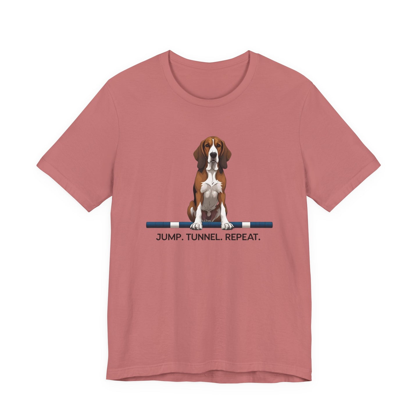 Dog Agility Tee, Fun Pet Lover Shirt, Jump Tunnel Repeat T-Shirt, Dog Enthusiast Apparel, Gift for Dog Owners