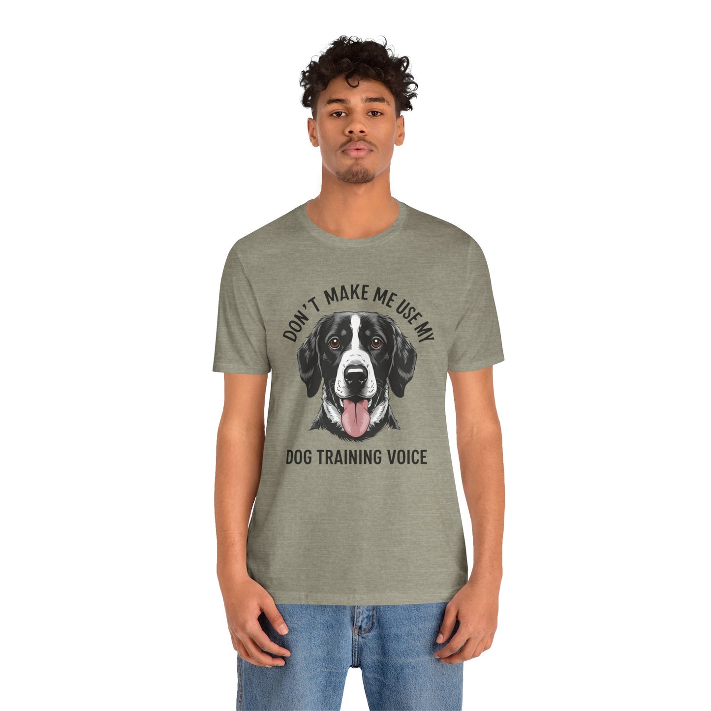 Dog Training T-Shirt - Don't Make Me Use My Dog Training Voice, Funny Pet Owner Gift, Canine Training Apparel
