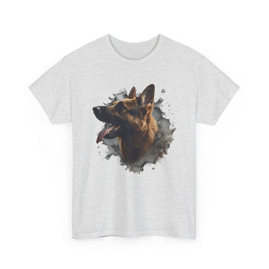 German Shepherd Lover Tee With 3D Design, Unisex Cotton Shirt, Dog T-Shirt, Pet Lovers Gift, Animal Enthusiast Apparel