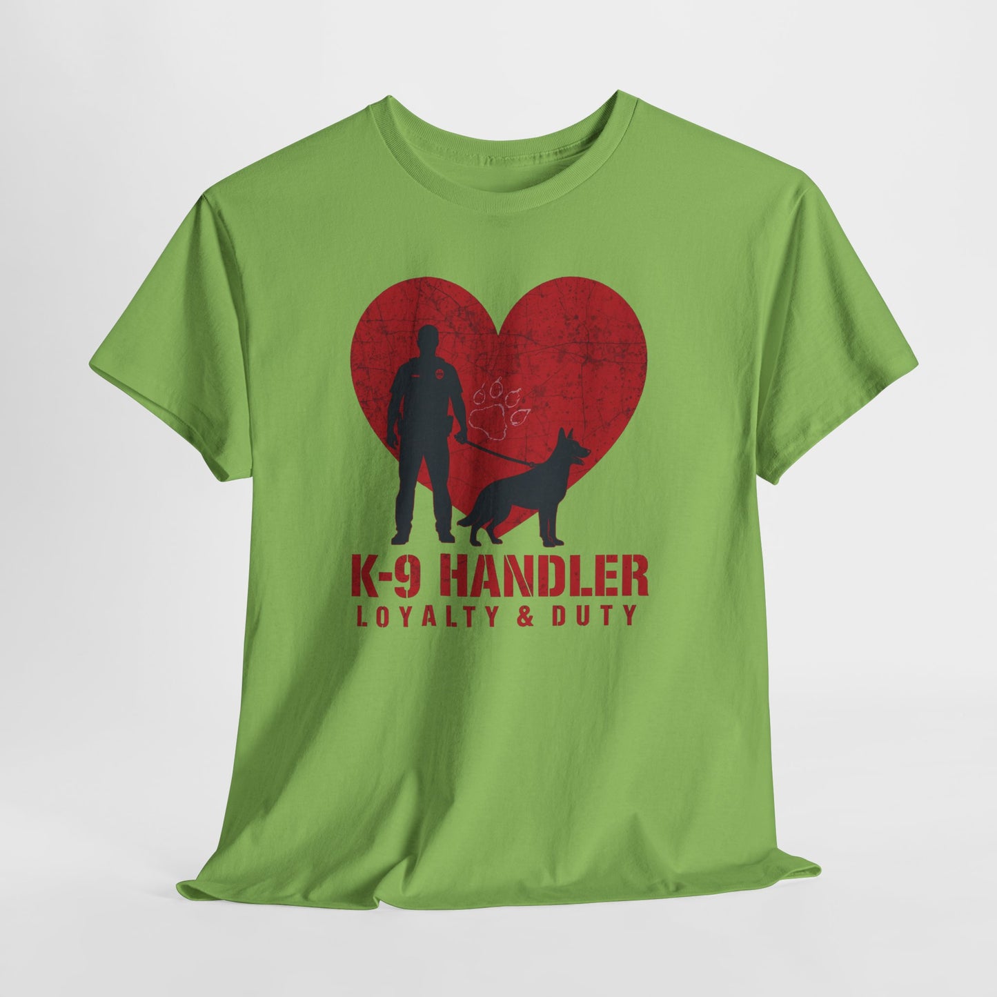 K-9 Handler Heavy Cotton Tee - Loyalty & Duty Shirt, Dog Lover Gift