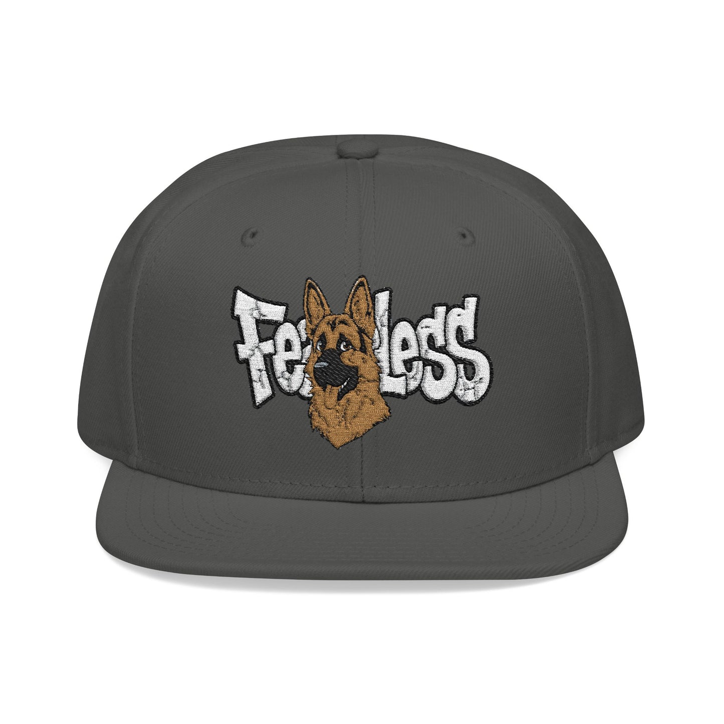 German Shepherd Embroidered Snapback Hat - Fearless