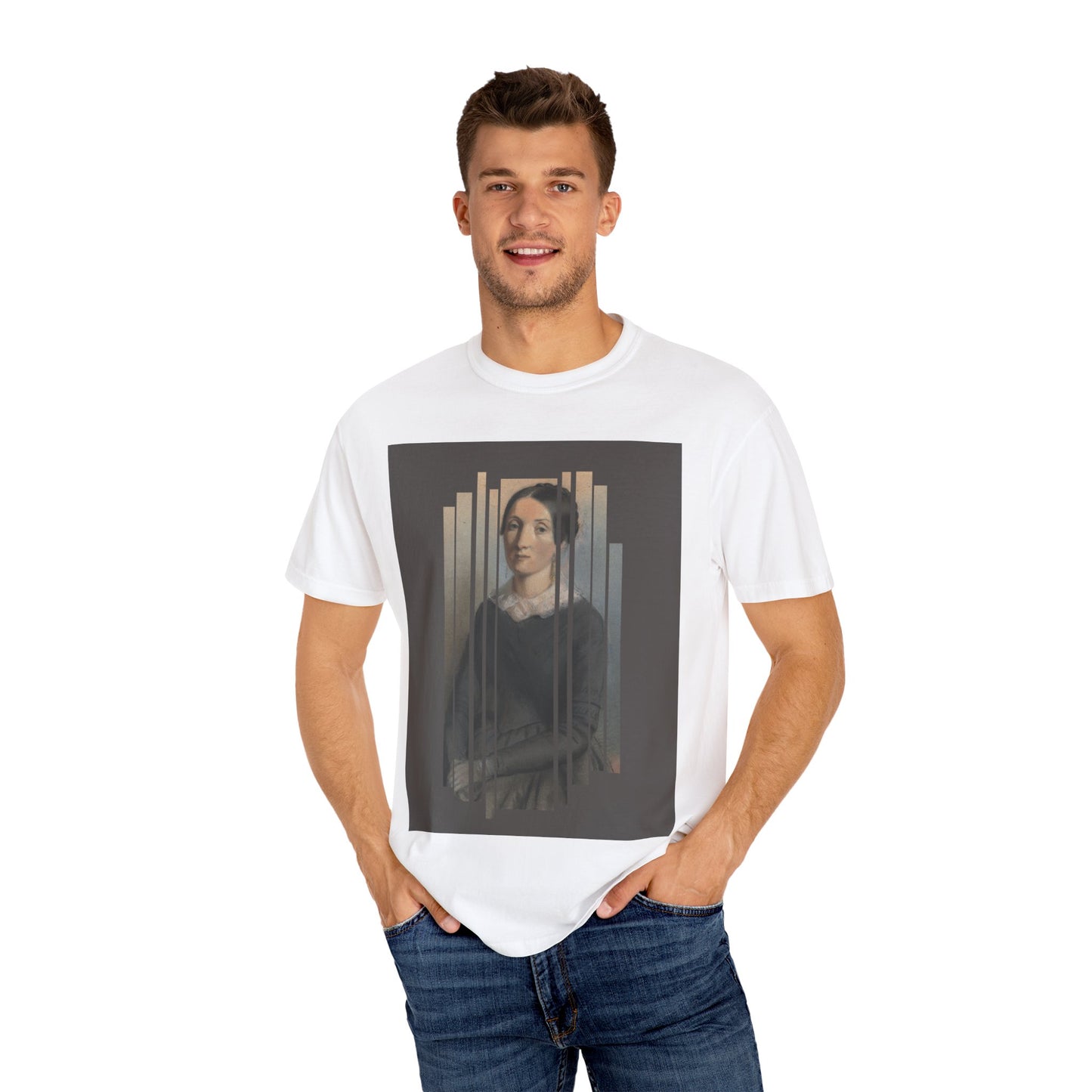 Vintage Aesthetic Art Tee, Unisex Garment-Dyed T-shirt with Artistic Design, Casual Wear, Gift for Art Lovers, Trendy Graphic Shirt