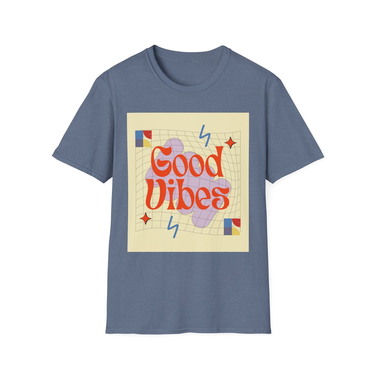 Good Vibes Unisex Softstyle T-Shirt, Relaxed Fit Tee, Casual Wear, Gift Idea, Positive Quotes, Everyday Comfort, Summer Fashion