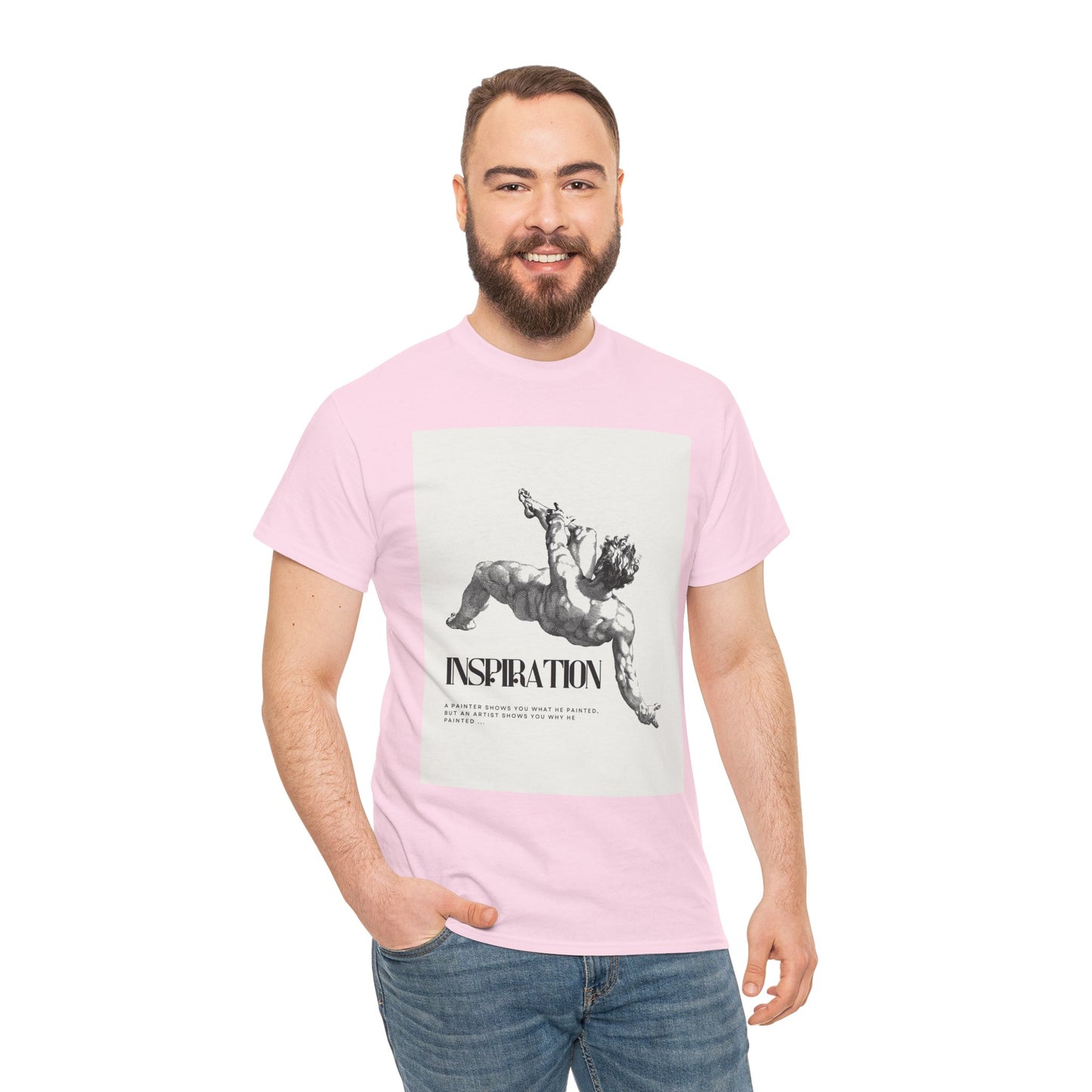 Inspiration Unisex Heavy Cotton Tee, Motivational Shirt, Gift for Artists, Casual Wear, Quote T-Shirt, Birthday Gift