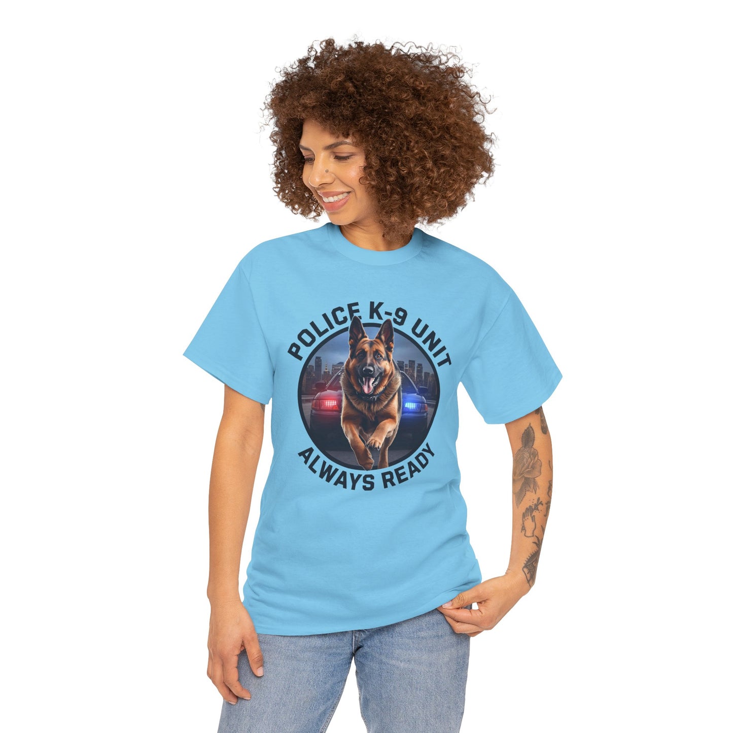 Police K-9 Unit Tee, Always Ready Graphic Tee, Dog Lover Gift, Police Support Shirt, Police Dog Merchandise