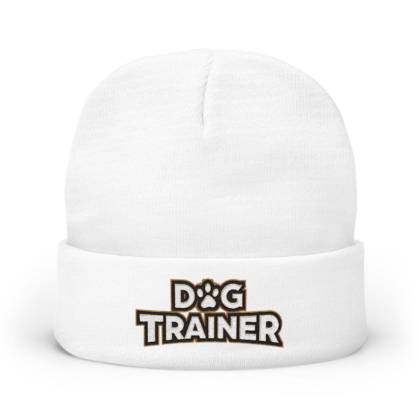 Dog Trainer Embroidered Knit Beanie, Cute Pet Owner Gift, Winter Hat, Dog Lover Accessory