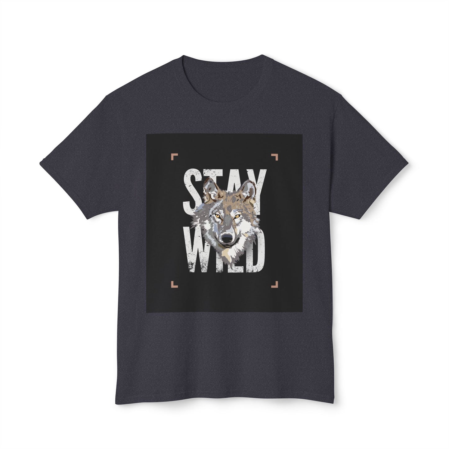 Wild Spirit Cotton T-shirt - Stay Wild Wolf T-Shirt, Nature Lover Gift, Eco-Friendly Fashion, Animal Enthusiast Tee, Adventure Wear