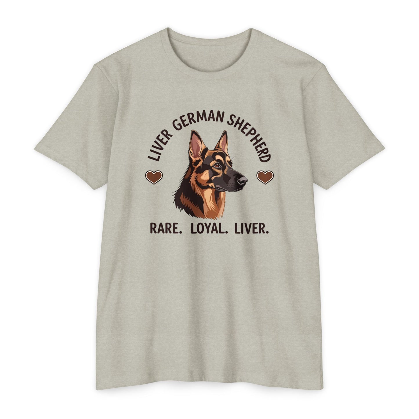 Liver German Shepherd T-Shirt - Rare Loyal Liver, Dog Lover Gift, Unisex Pet Tee, Animal Lover Apparel, Perfect for Birthdays and Dog Shows