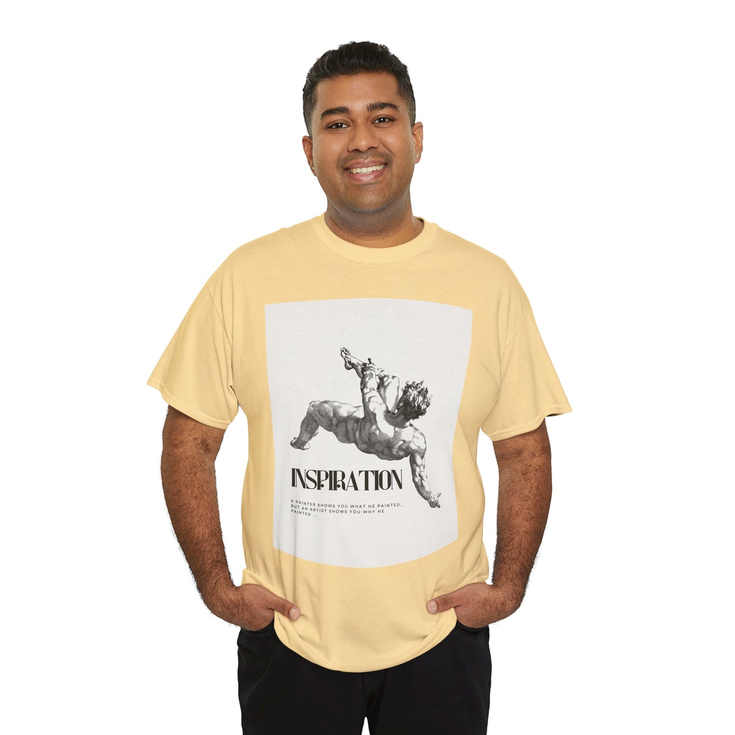Inspiration Unisex Heavy Cotton Tee, Motivational Shirt, Gift for Artists, Casual Wear, Quote T-Shirt, Birthday Gift
