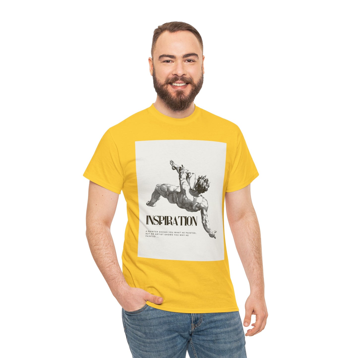 Inspiration Unisex Heavy Cotton Tee, Motivational Shirt, Gift for Artists, Casual Wear, Quote T-Shirt, Birthday Gift