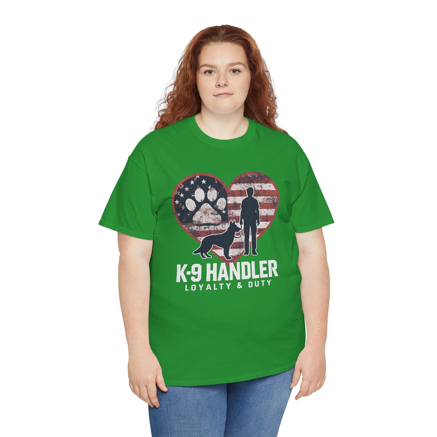 K-9 Handler Heart Tee | Loyalty & Duty T-Shirt | Dog Lover Gift, Police Support Shirt