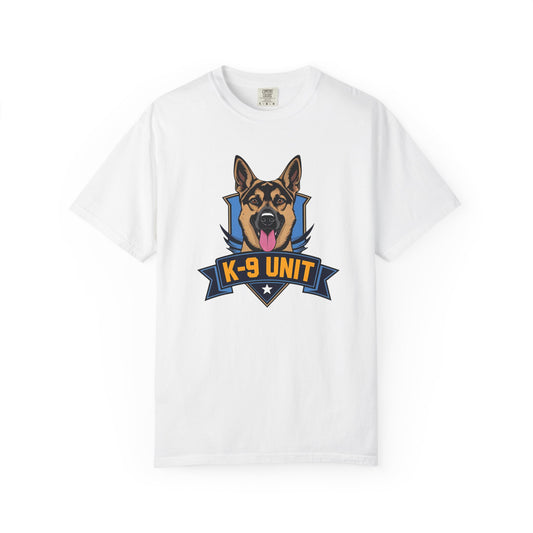 K-9 Unit Unisex Garment-Dyed T-shirt for Dog Lovers, Pet Owner Gift, Casual Wear