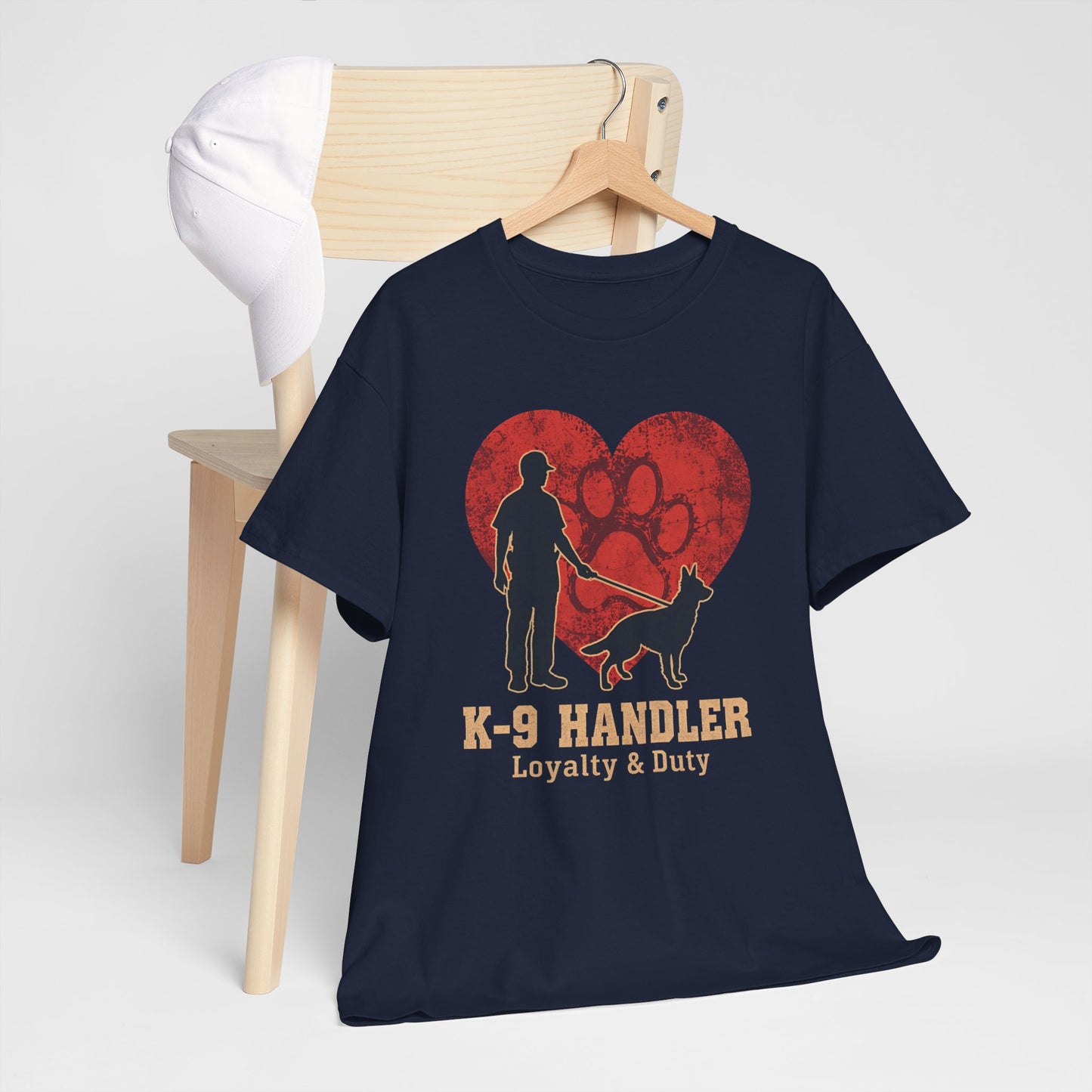 K-9 Handler Heart Tee - Loyalty & Duty, Dog Lover Gift, Pet Owner Apparel