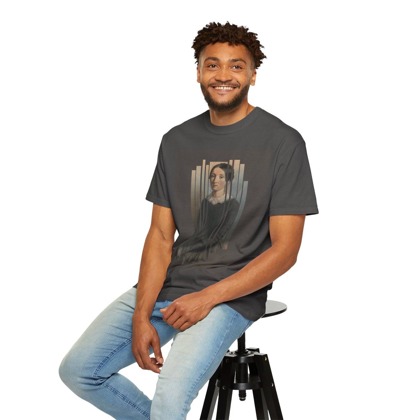 Vintage Aesthetic Art Tee, Unisex Garment-Dyed T-shirt with Artistic Design, Casual Wear, Gift for Art Lovers, Trendy Graphic Shirt