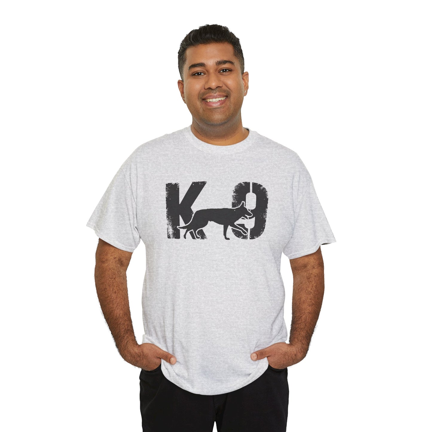 K-9 Dog Lover's Unisex Heavy Cotton Tee | T-Shirt for K-9 Handler | Dog Between K and 9 Design