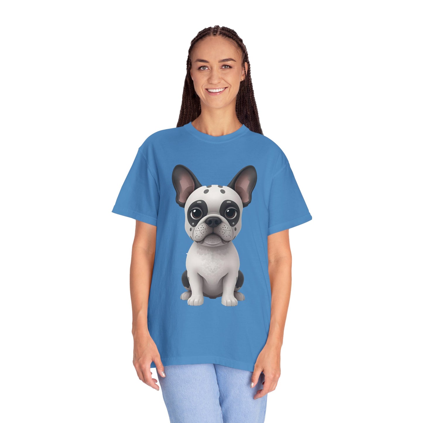 Cute 3D Design French Bulldog Unisex T-shirt, Animal Lover Gift