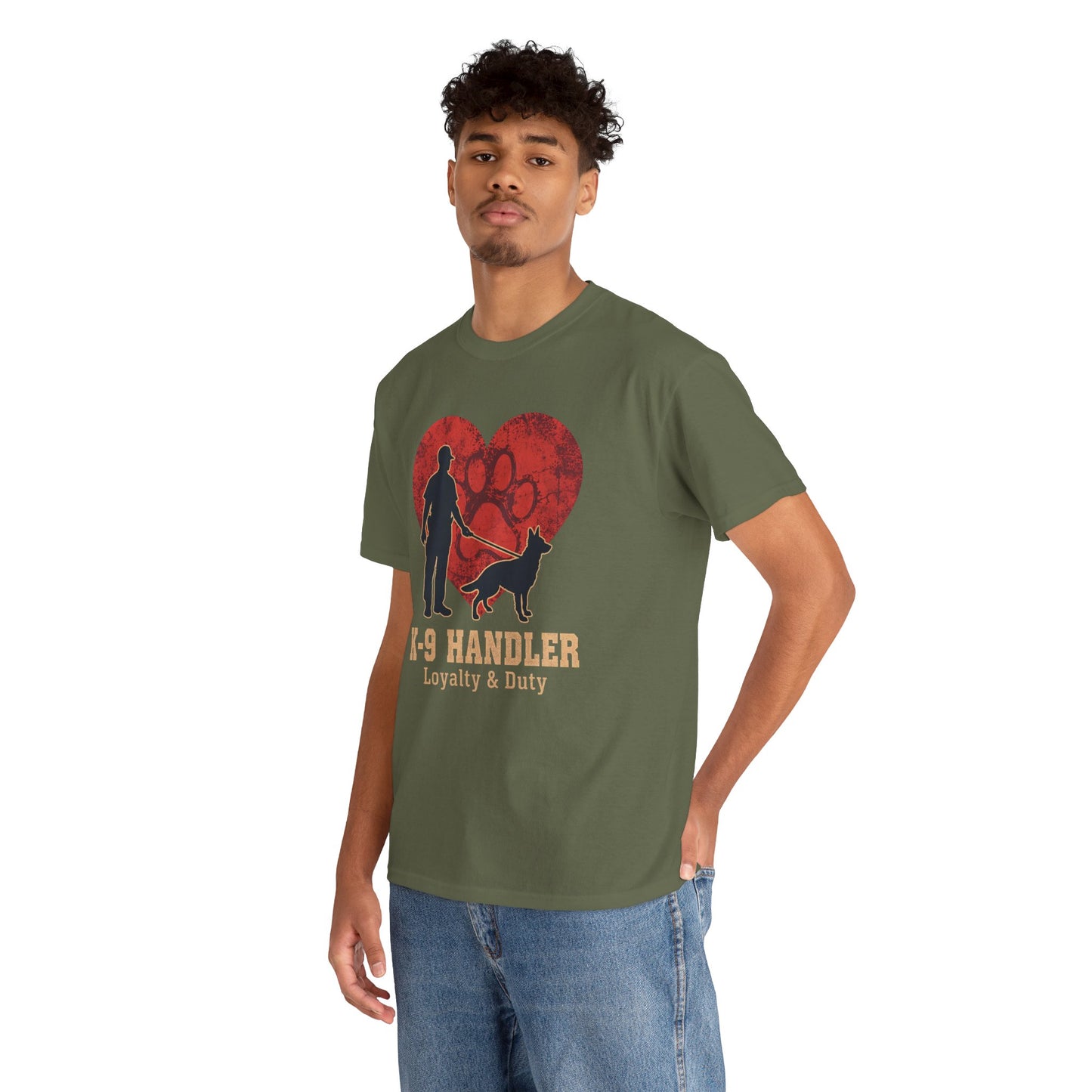 K-9 Handler Heart Tee - Loyalty & Duty, Dog Lover Gift, Pet Owner Apparel