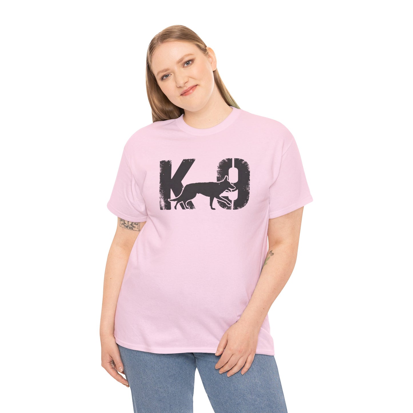 K-9 Dog Lover's Unisex Heavy Cotton Tee | T-Shirt for K-9 Handler | Dog Between K and 9 Design