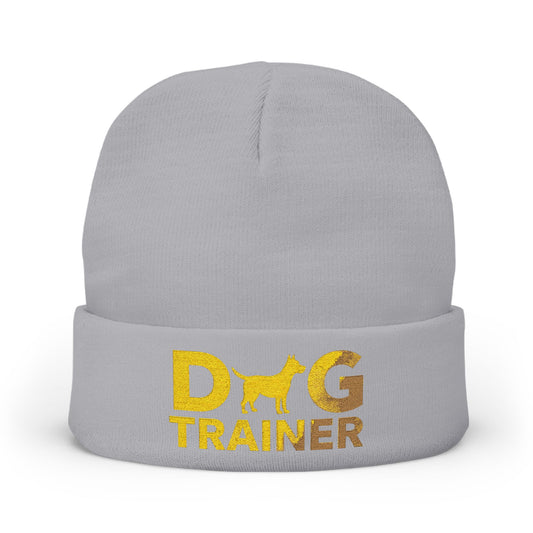 Dog Trainer Embroidered Knit Beanie, Cozy Winter Accessory, Pet Lover Gift, Dog Owner Beanie